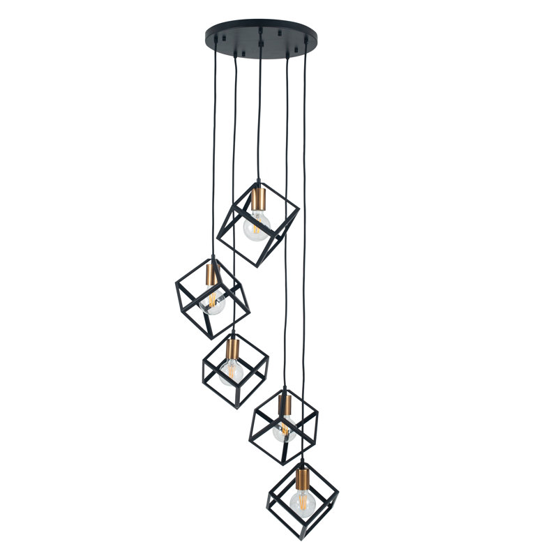 Kesler 5 - Light Black Cluster Pendant