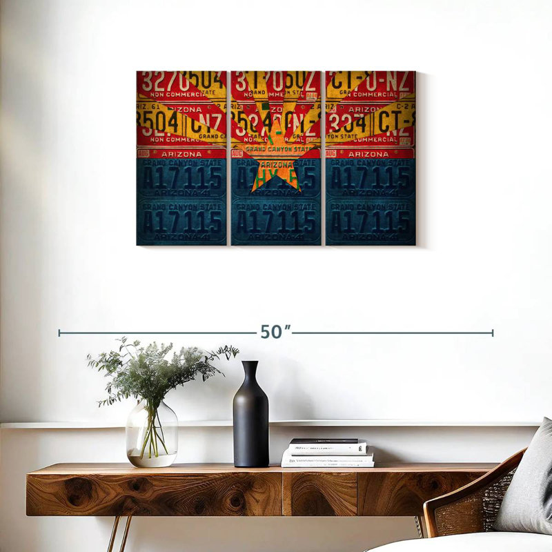 Plaques de licence, drapeau de l'Arizona, H 20 po x l 33 po
