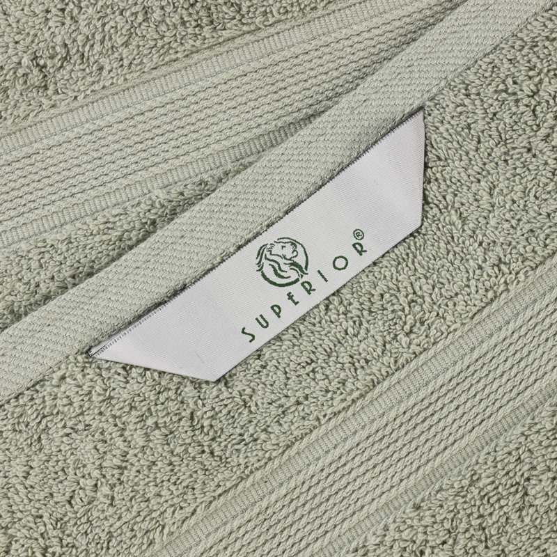 Lyndon Organic Cotton Medium Weight Towel Set, 3 Piece Set, Sage