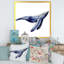 Baleine bleue sur fond blanc - peinture sur toile-66806077-66806085