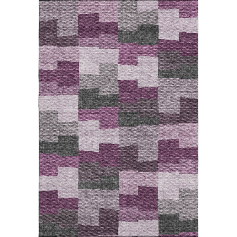 Premium Machine Washable Fehr Merlot Rug