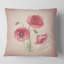 Carré, rétro fleurs de pavot - coussin décoratif imprimé rétro-60158422