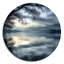 Art mural rond en métal Serene Lake At Dawn With First Light-1607173227
