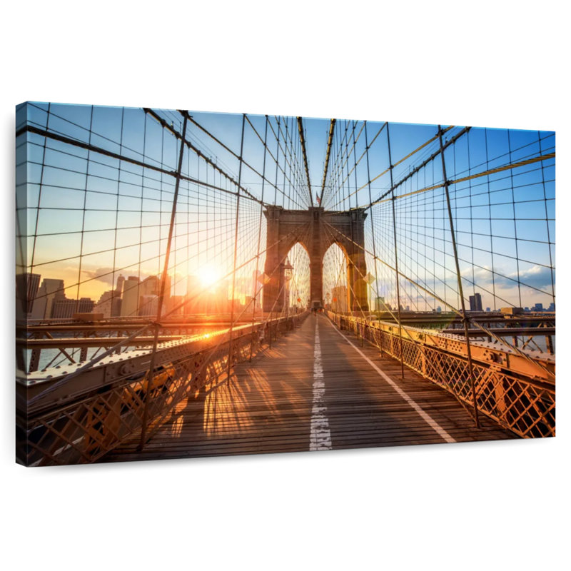 Ravi Sunlit Brooklyn Bridge, 8" H x 12" W
