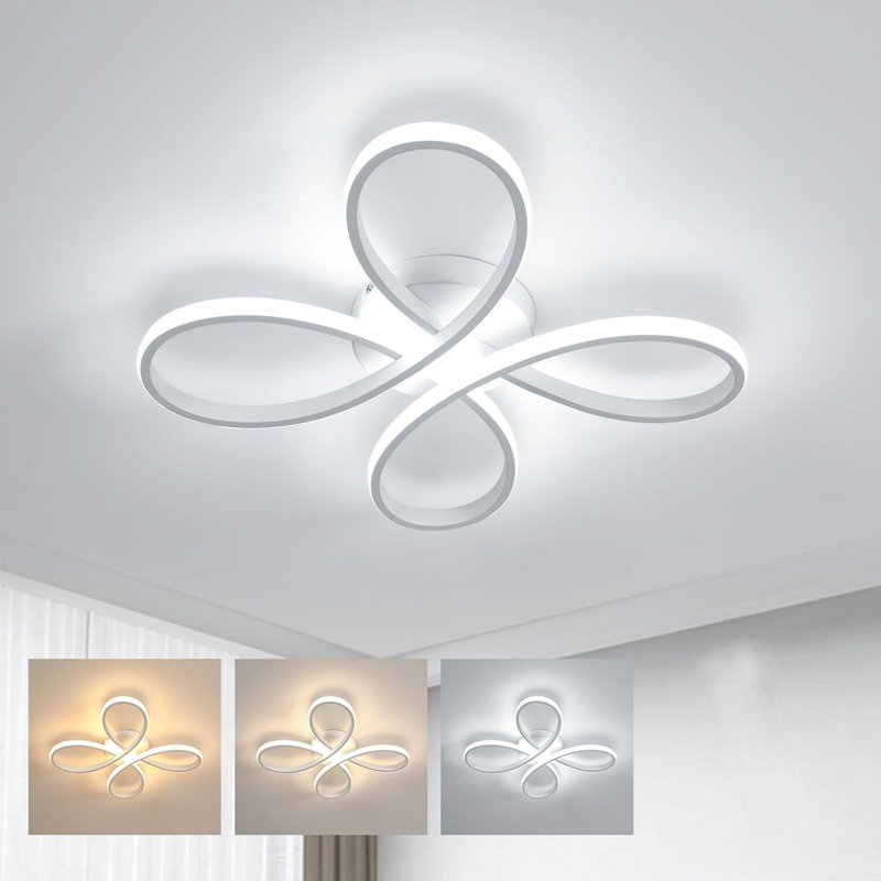 Semi Flush Mount, White