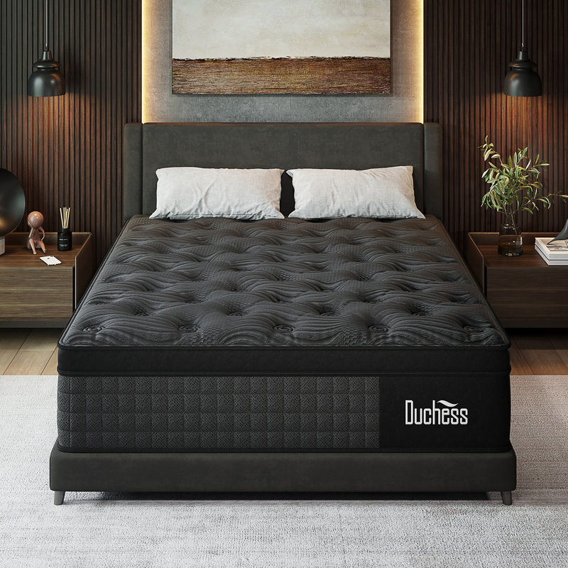 14'' King Medium Firm Hybrid Mattress with Cooling Gel Memory Foam, Pocket Spring Support, Mattress in a Box, 14", King