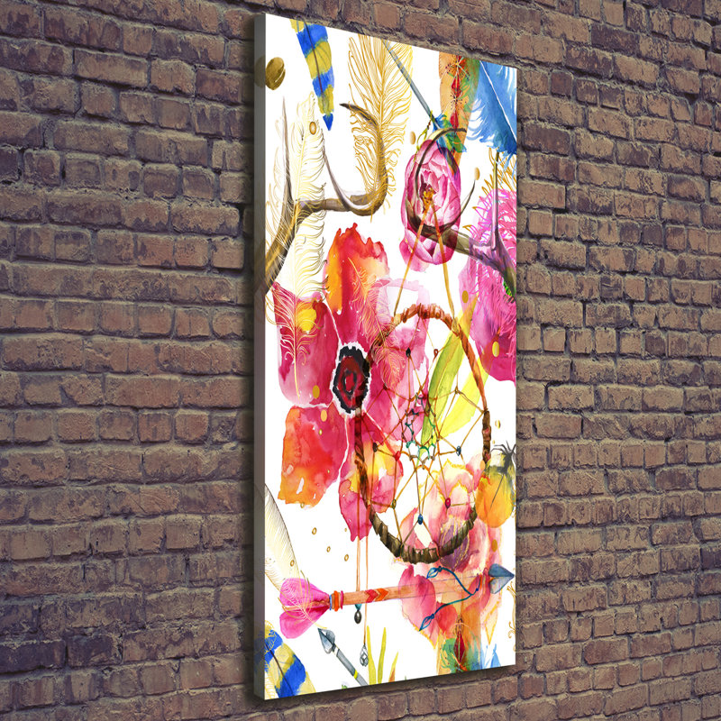 Flowers Boho Style - Wrapped Canvas Print
