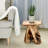 Live Edge Cedar Stump Stool - Natural Mushroom-Shaped Side Table/Nightstand