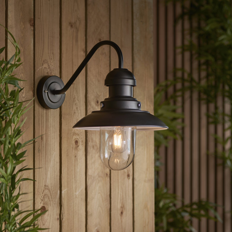 Conkling 27cm H Outdoor Wall Lantern, Black