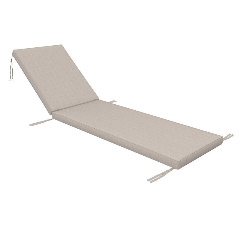 Sunbrella® Outdoor Chaise Cushion, Sunbrella® Cast Silver, 21" W x 78" D