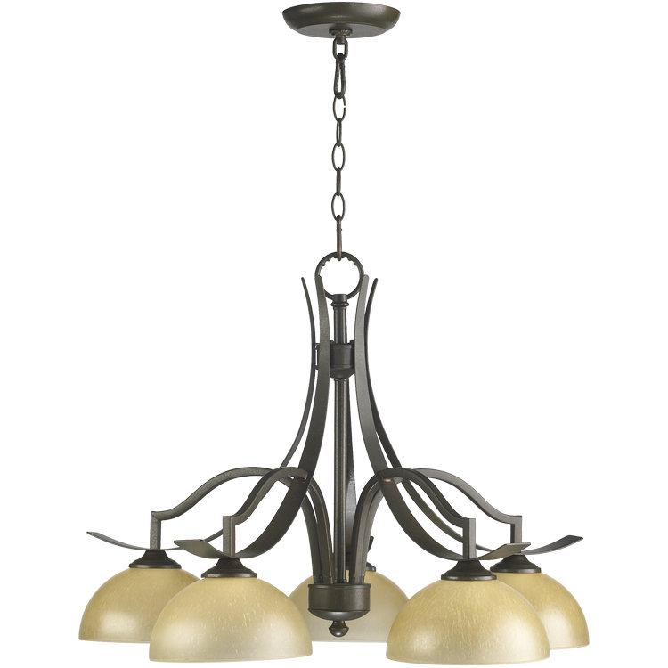 Feickert 5 - Light Chandelier, Amber Scavo