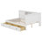 L-Shaped Bed Frame With Drawer And Bookcase, Corner Bed Wooden Captain Bed With Led Downlight And USB Port-1286707584