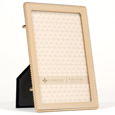 Weatherford Gold Metal Beaded Picture Frame