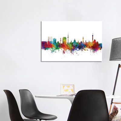 Hannover, Germany Skyline by Michael Tompsett - 1 Piece Wrapped Canvas Wall Art