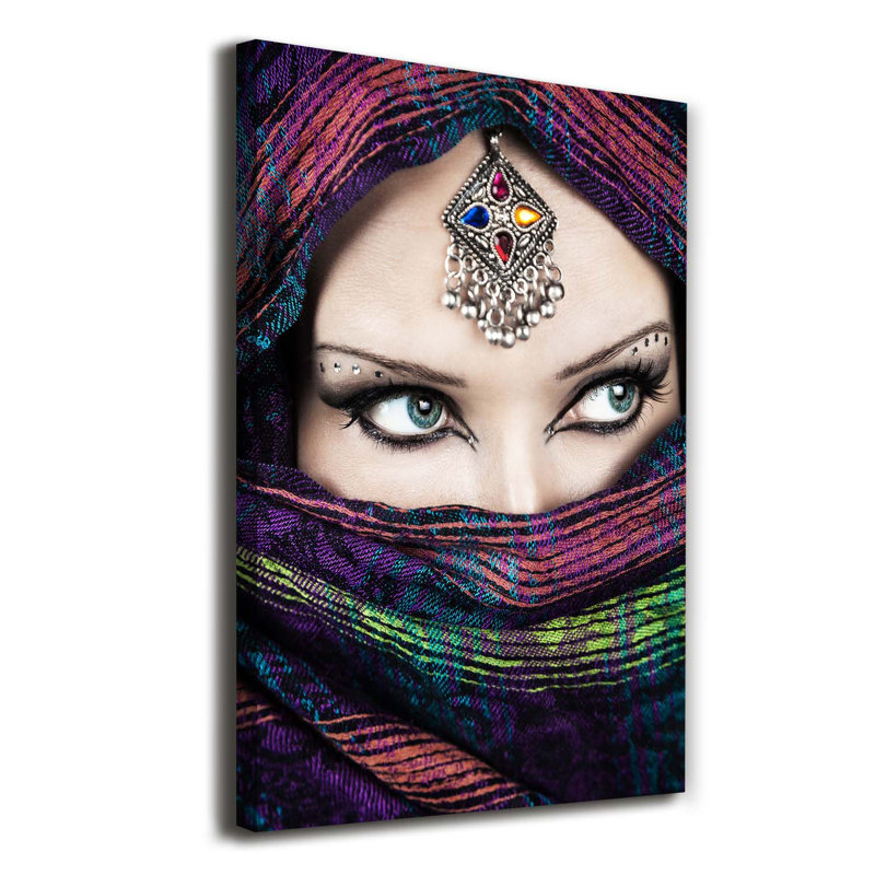 Indian Woman - Wrapped Canvas Print
