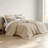 King 3 Piece Cotton Quilt Set Linen