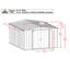 10x12 Classic Steel Storage Shed Eggshell