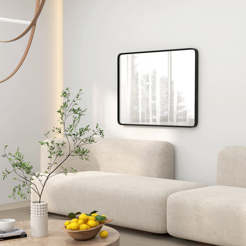Inch Wall Mirror, Aluminum Frame Rectangular Wall Mirrors Decorative Mirror, 5-Layer Float Technology Mirror For Home Decor, Bathroom, Corner Hangs (Horizontal/Vertical)