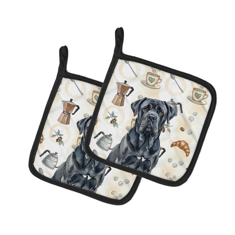 Paire de porte-casseroles noirs napolitains