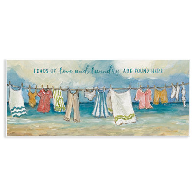 «Laundry By The Sea», plaque murale par Charlene Olson