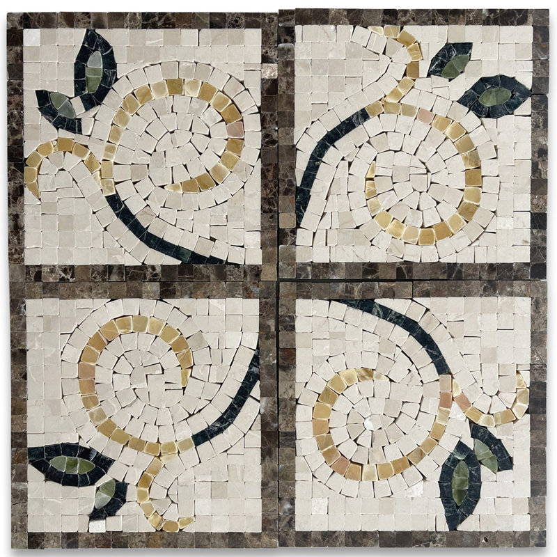 6.3 in. x 6.3 in. Marble Tile