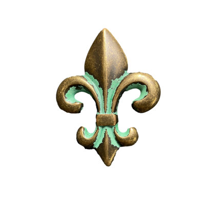 (Paquet de 5) Poignée Verdigris antique Fleur-de-Lis