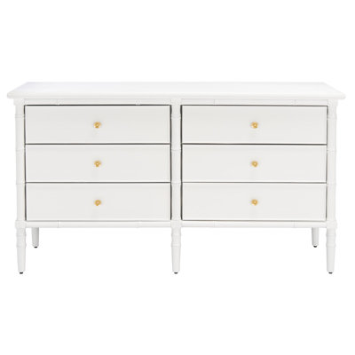  6 Drawer 56" W Double Dresser
