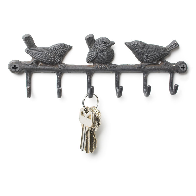 Tasley Metal Wall Organizer with Key Hooks
