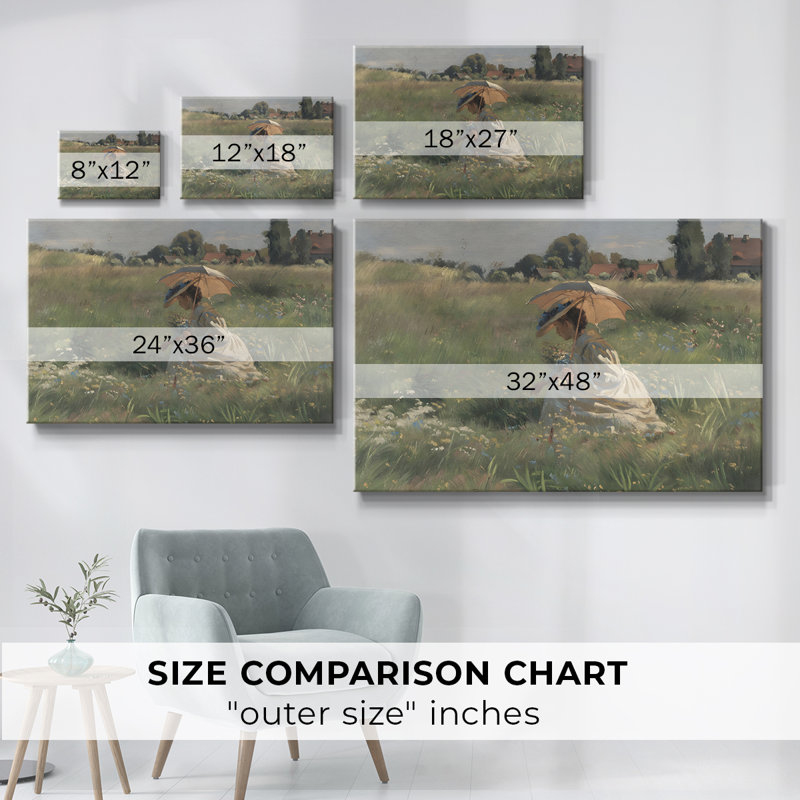 Paysage rétro - DCCDXL sur toile, H 9 po x l 13 po