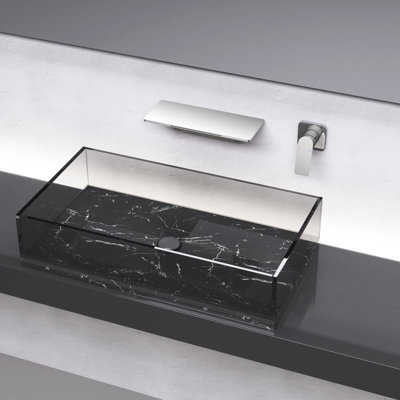 Waterfall Bathroom Tap, Constructed Of Brass, Single Function For Simple Water Temperature And Flow Control, To Increase Counter Space Design Sink Faucet - , Manufactured With Superior Quick