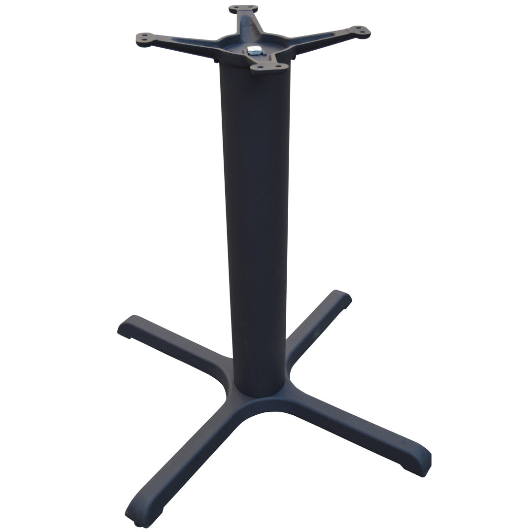 30" x 30" Cross Cast Iron Dining Height Pedestal Table Base with 4" Column JI Bases