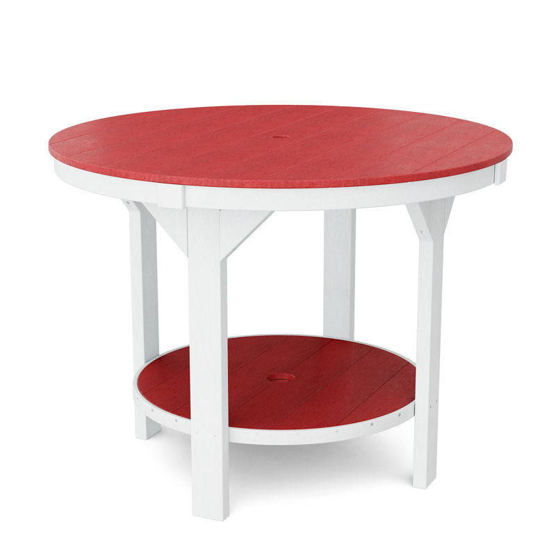 Heritage 48" Pub Table, Cardinal Red/White
