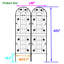 Ensemble de 2 treillis de jardin en métal 71 po x 19,7 po, antidérapant pour plantes d'extérieur, noir, facile à installer, treillis de fabrication en fer - ensemble, support, méthode d'assemblage,-882207498-882207497
