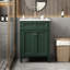 Meuble-lavabo de 24 pouces avec lavabo en céramique, portes à fermeture en douceur et tiroir coulissant pour un rangement efficace