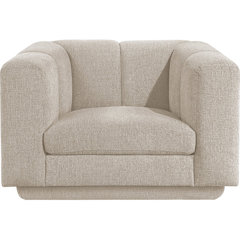 Chaise rembourrée Chiquita, Tissu beige