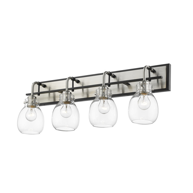 Lang 4 - Light Dimmable Vanity Light, Matte Black/Brushed Nickel