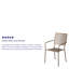 Fauteuil de patio intérieur / extérieur en acier de qualité commerciale avec dossier carré-24678814
