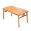 Table de salle à manger extérieure avec trou pour parasol Heno, 59 po, brun clair