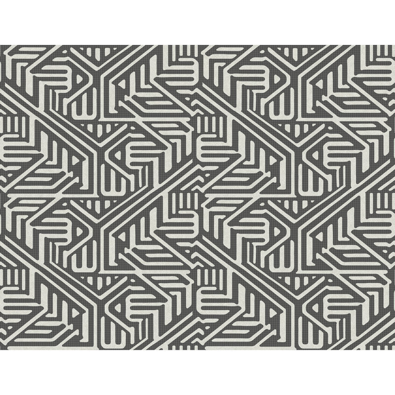 Rouleau de papier peint L 27 po x L 27 po Krick Nambiti, Noir