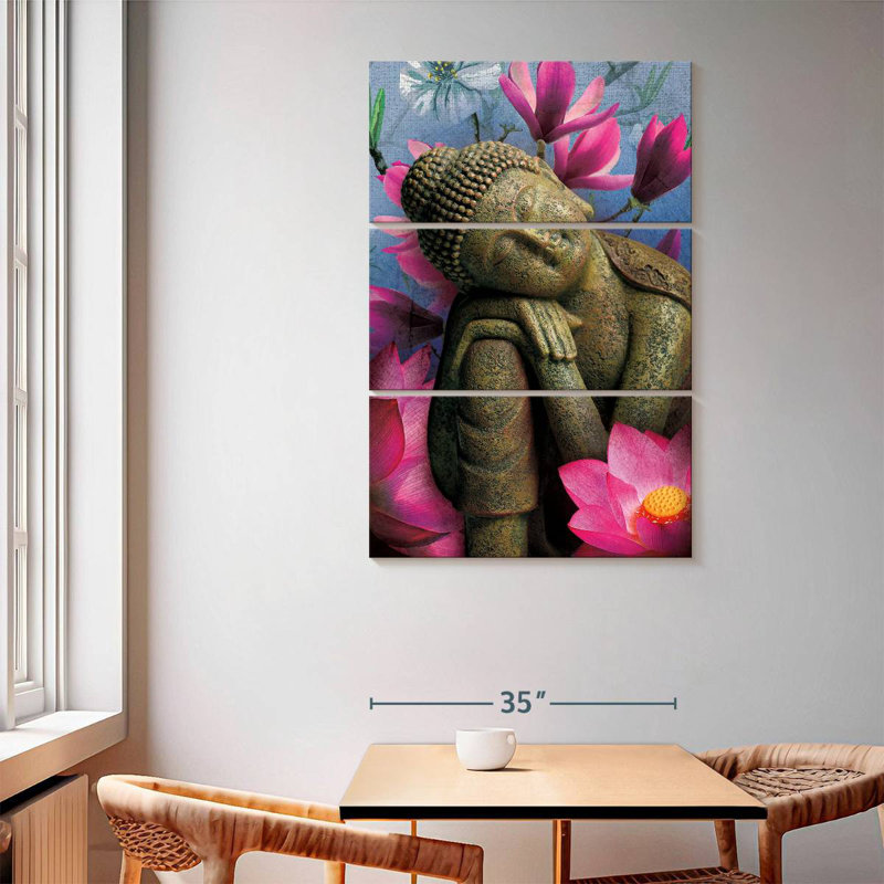 Adella Contemplating Buddha, 65" H x 42" W