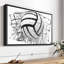 «Grunge Volleyball Canvas Print»-101492919