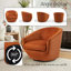 Aunna 76.2Cm Wide Velvet Swivel Barrel Chair