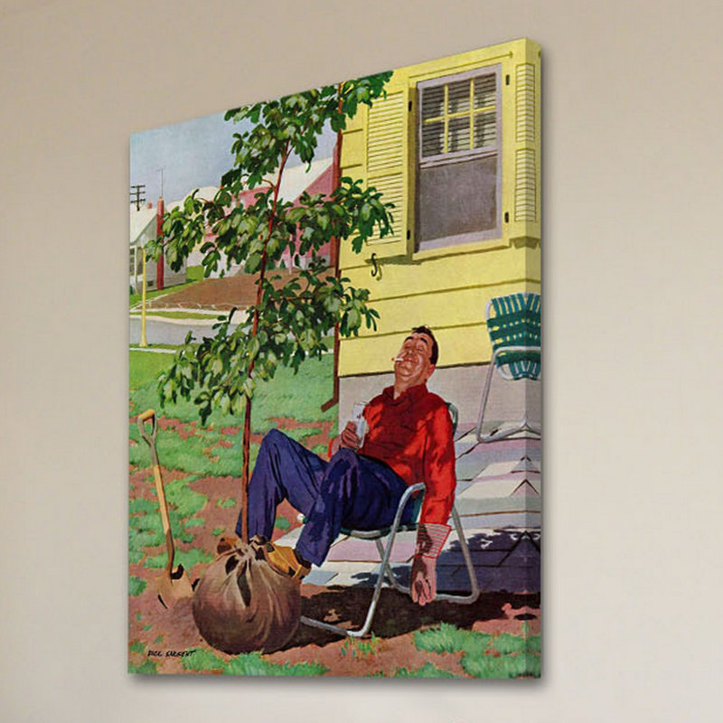 «Shade Tree» par Richard Sargent, reproduction sur toile tendue, H 29 po x l 24 po