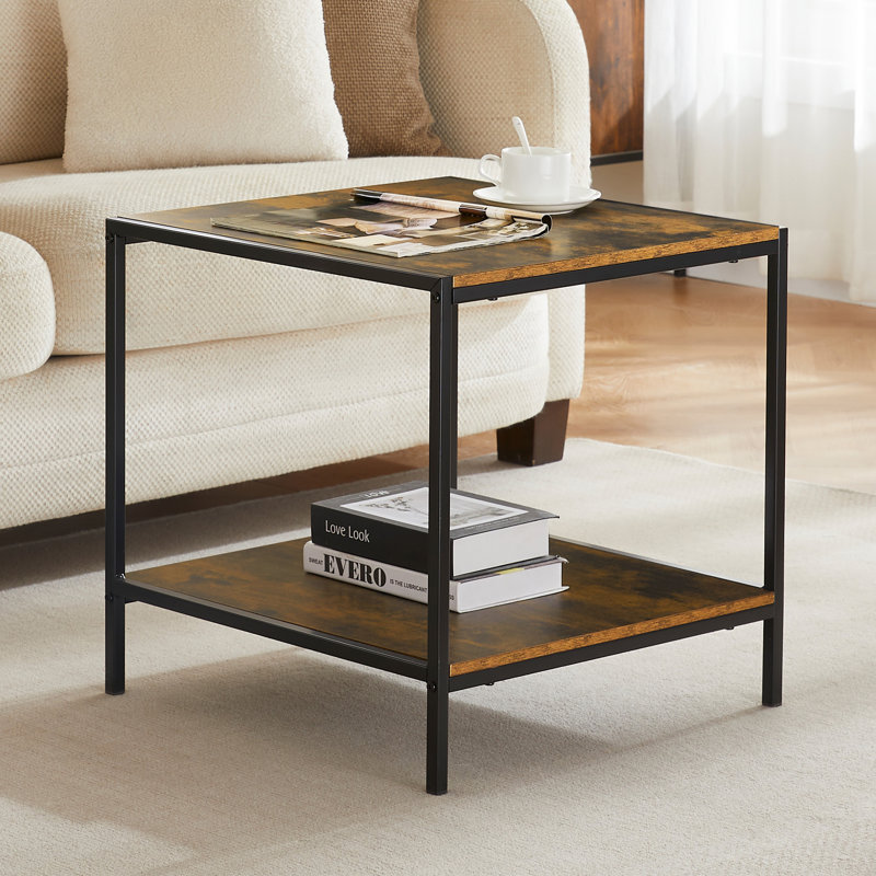 End Table, Stylish Versatile Living Room Home Furniture, Dark Wood