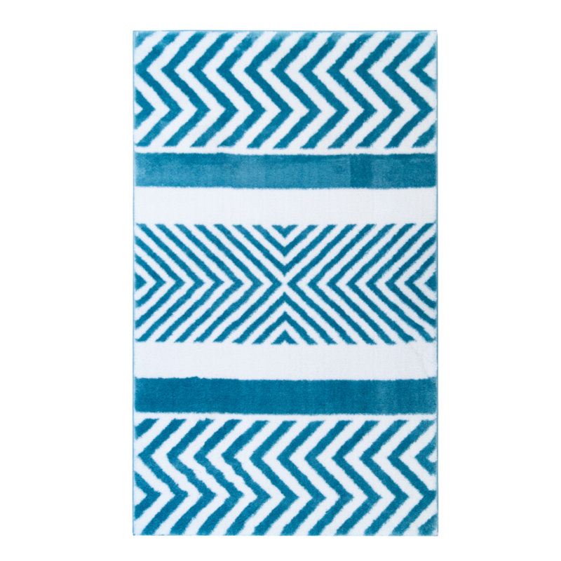 Tapis bleu Allensville, Rectangle 3 pi 4 po x 5 pi