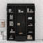 Hall Tree With Bench And 3 Hooks, Modern Entryway Storage Organizer Cabinet With 4 Doors, 1 Drawer And Adjustable Shelves-120334969