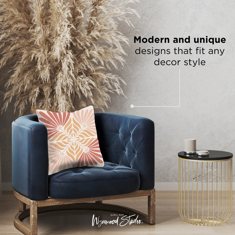 Geometric Polyester Throw Pillow