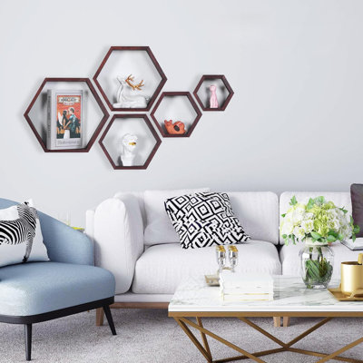 Ensemble de 5 tablettes flottantes Hexagon