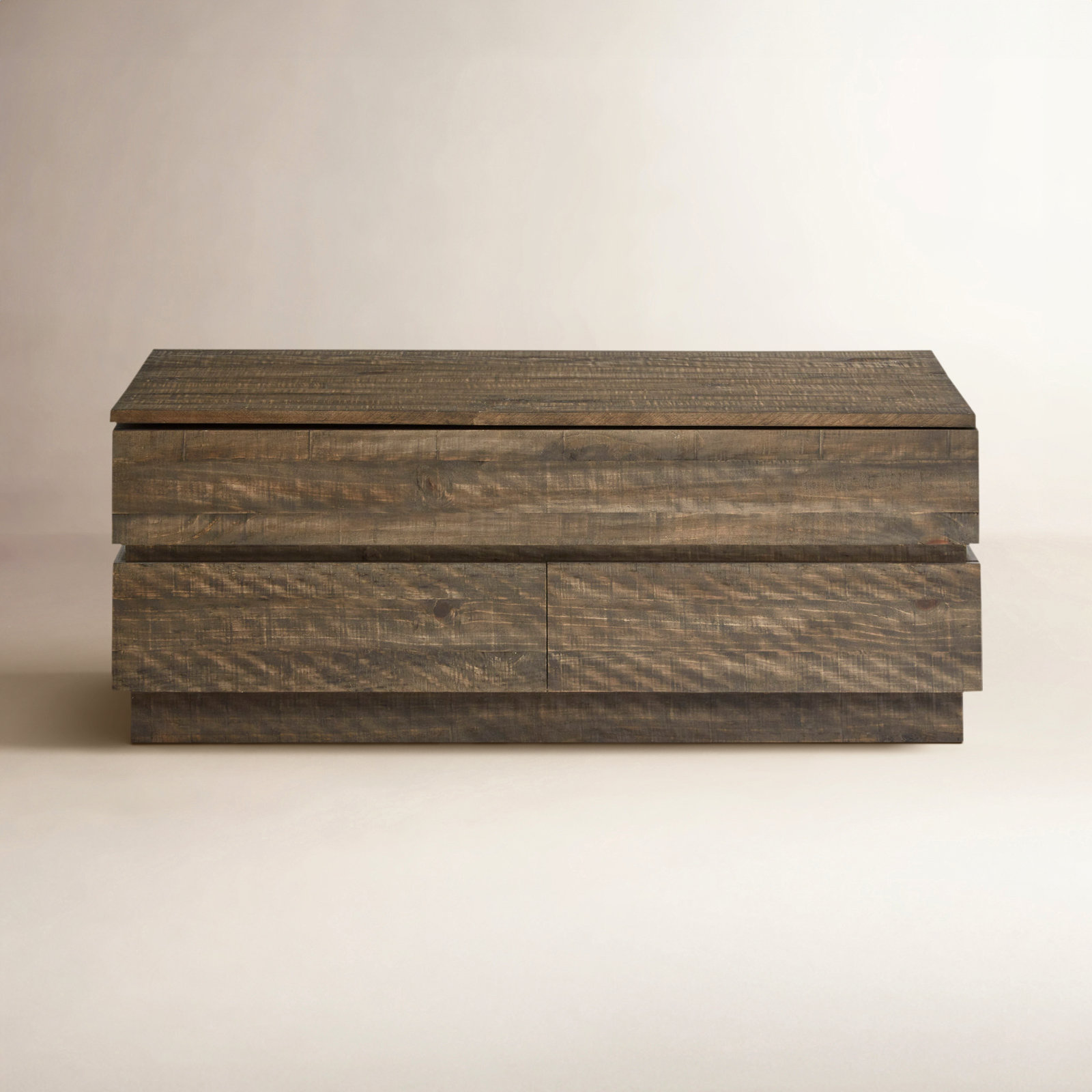 Solid Wood Single Coffee Table with Storage