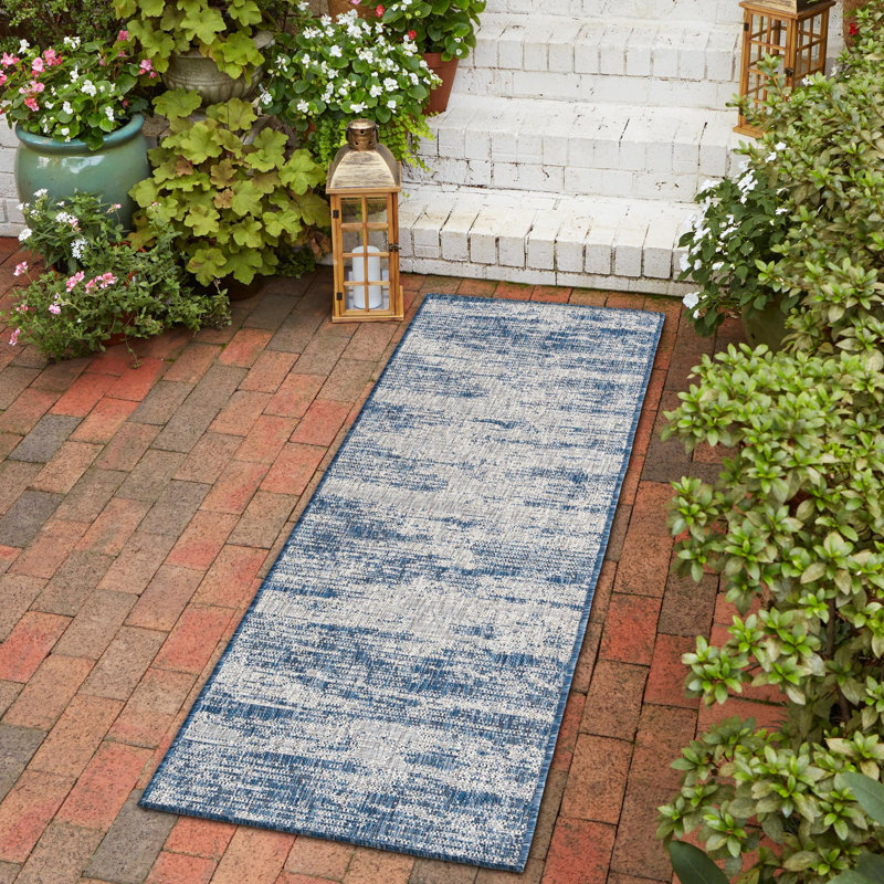 Tapis intérieur / extérieur moderne Penson, Tapis de couloir 2 pi 7 po x 10 pi